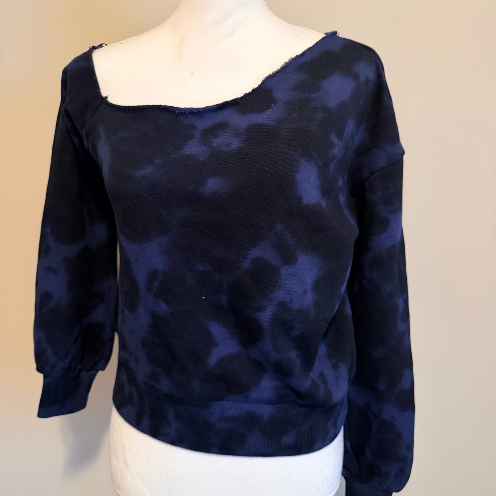 NWT Revolve 525 off the shoulder tie dye women's sweater oversized size xs